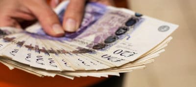 Cash spread out