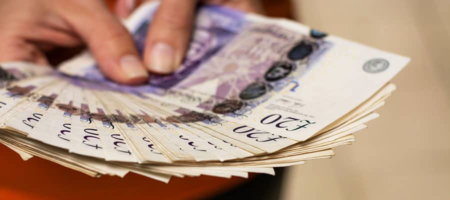 Cash spread out