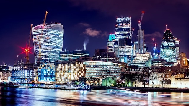 London at night