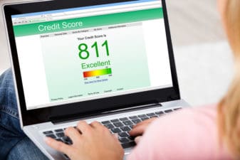 Credit Score Laptop Screen