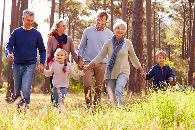 Family Walk-Three Generations