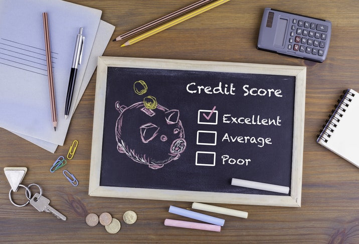 Excellent Credit Score concept