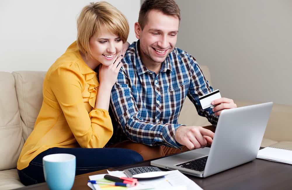 Couple with Laptop