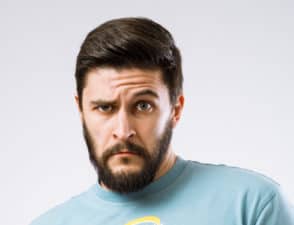 Man with funny facial expression