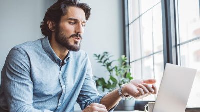 Man Using Laptop