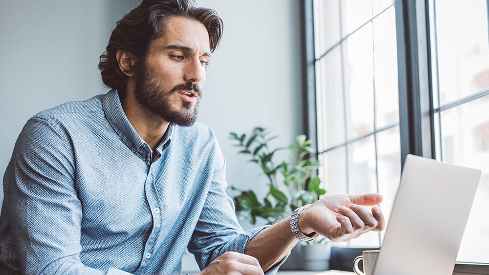 Man Using Laptop