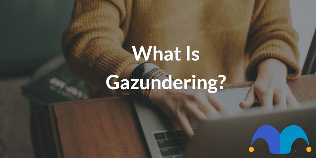 Man on laptop the text “What is gazundering” and The Motley Fool jester cap logo