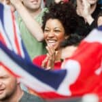 UK supporters with flag