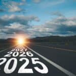 Road 2025 to 2032 new year direction concept